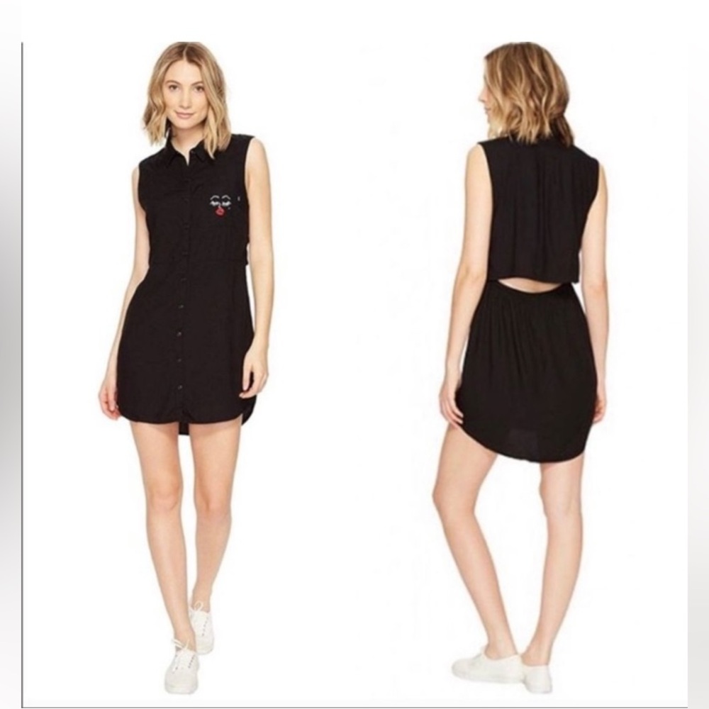 Vans Black Sleeveless Backless Dress